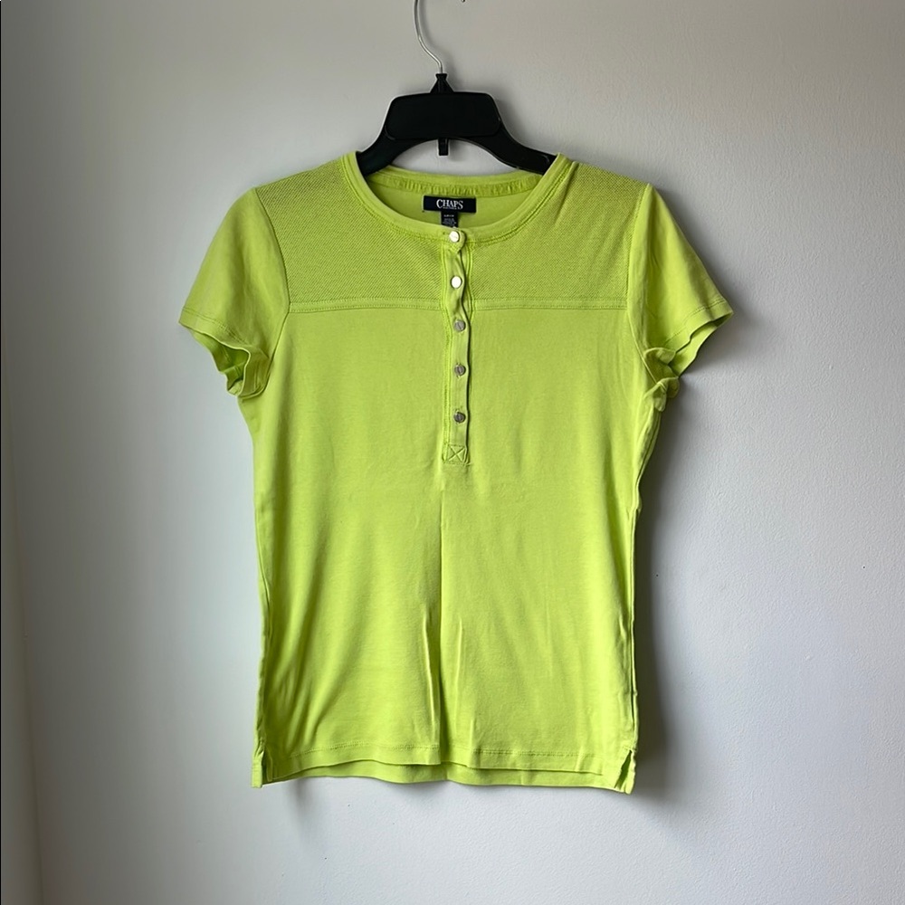 Chaps Green Fitted Polo T-Shirt